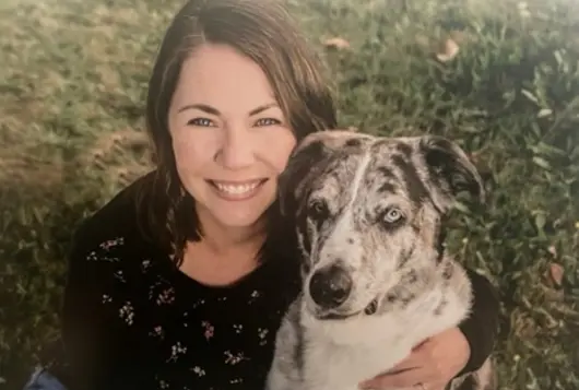 Dr. Lauren Overman with dog